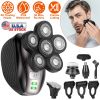 5 In 1 Electric Razor For Bald Men Rechargeable Cordless Head Beard Trimmer Shaver Kit IPX6 Waterproof Dry Wet Grooming Kit with 3 Combs
